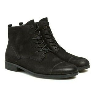 Vagabond Black Leather Ankle Boots Booties Sz 39